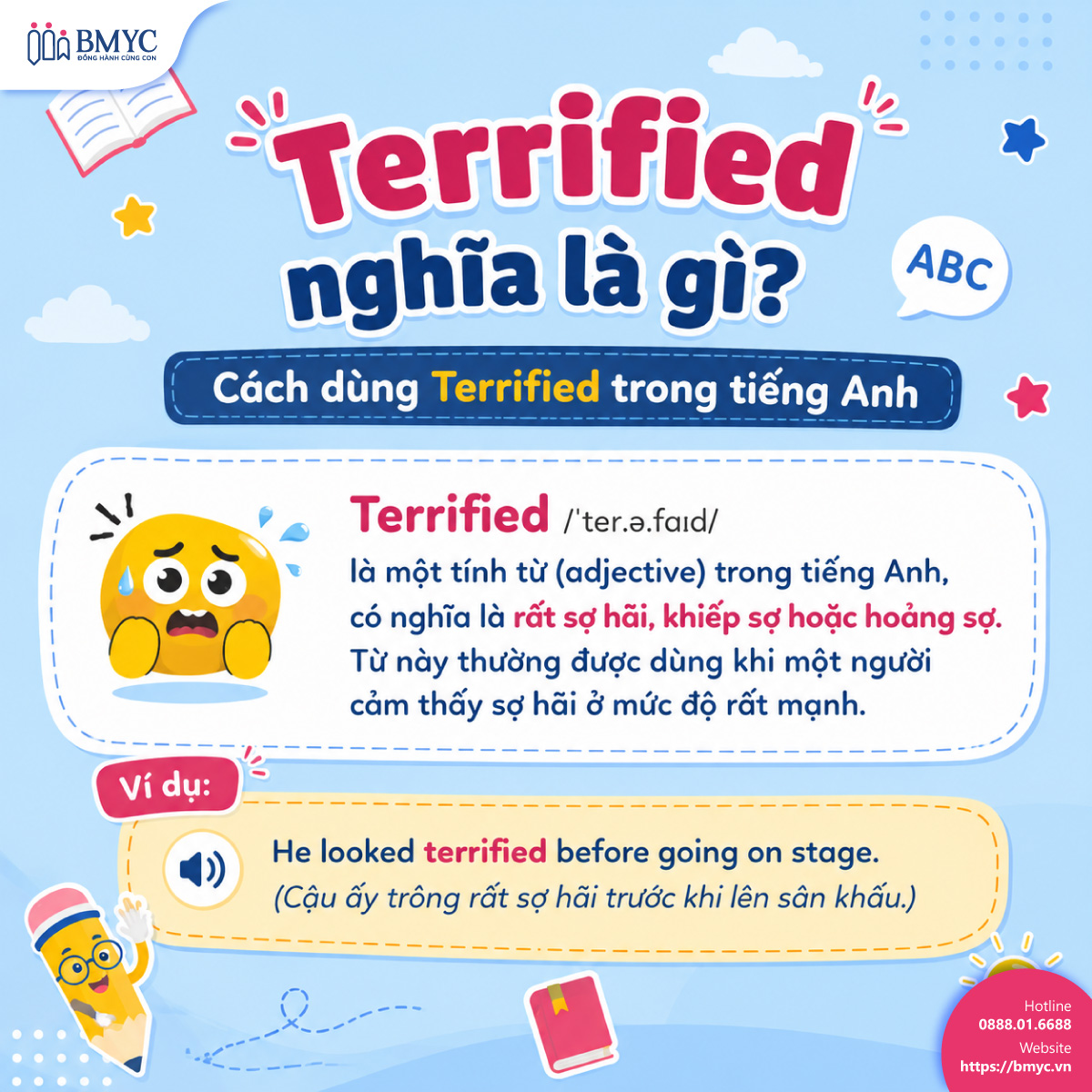 Terrified nghĩa là gì? Cách dùng Terrified trong tiếng Anh 