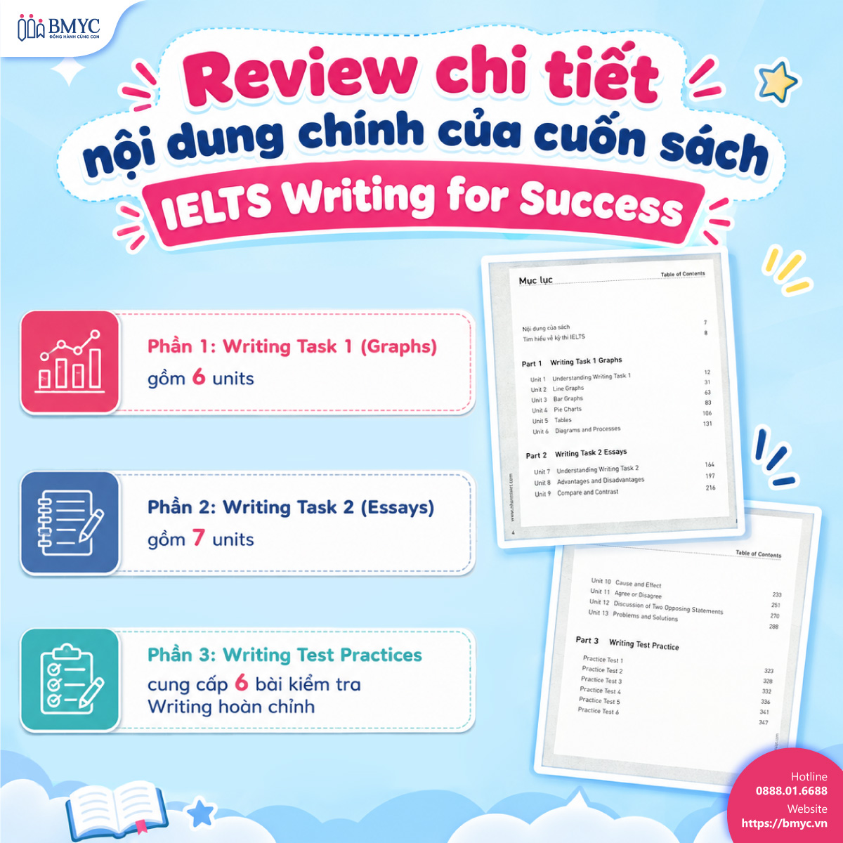 Review chi tiết nội dung chính của cuốn sách IELTS Writing for Success 
