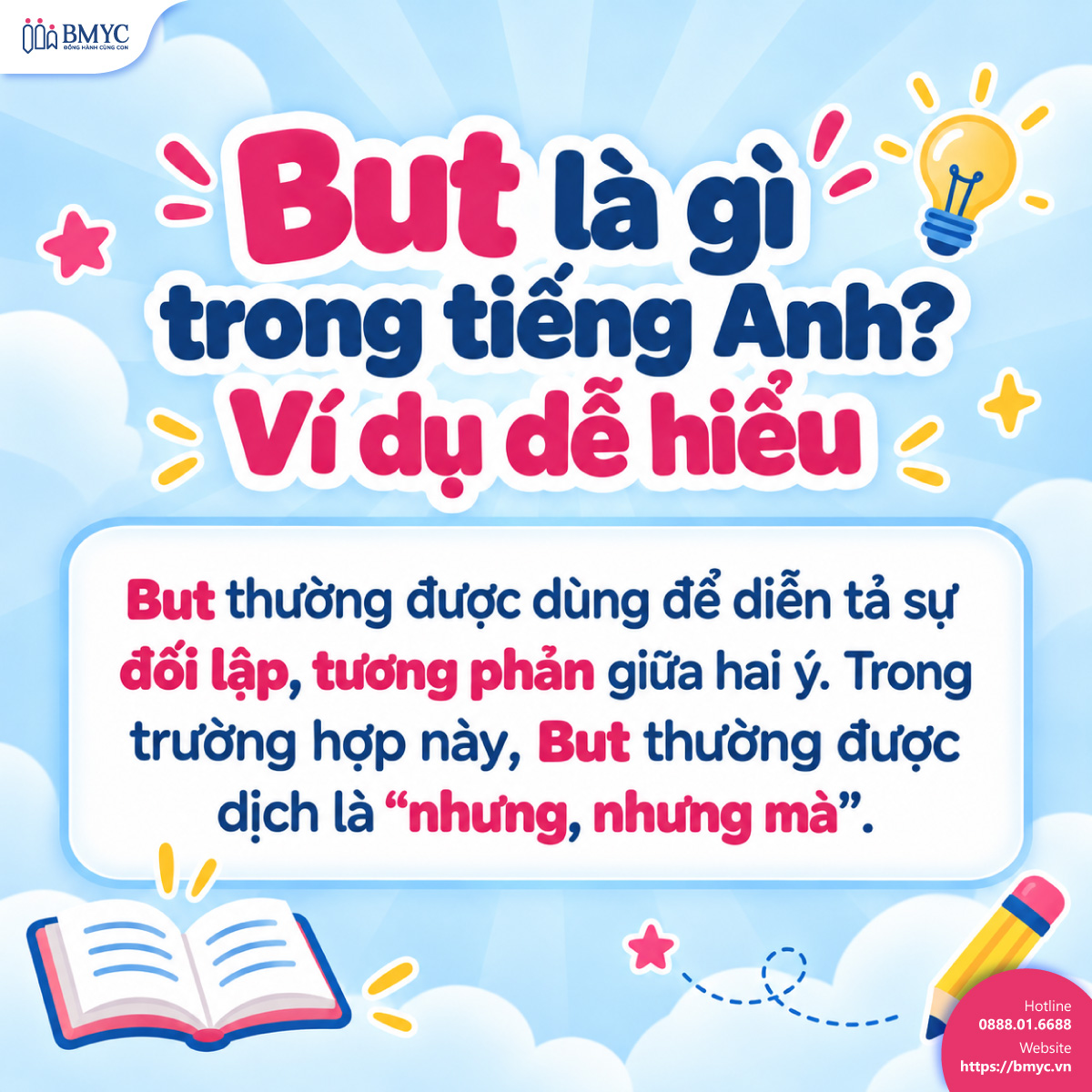 But là gì trong tiếng Anh? Ví dụ dễ hiểu