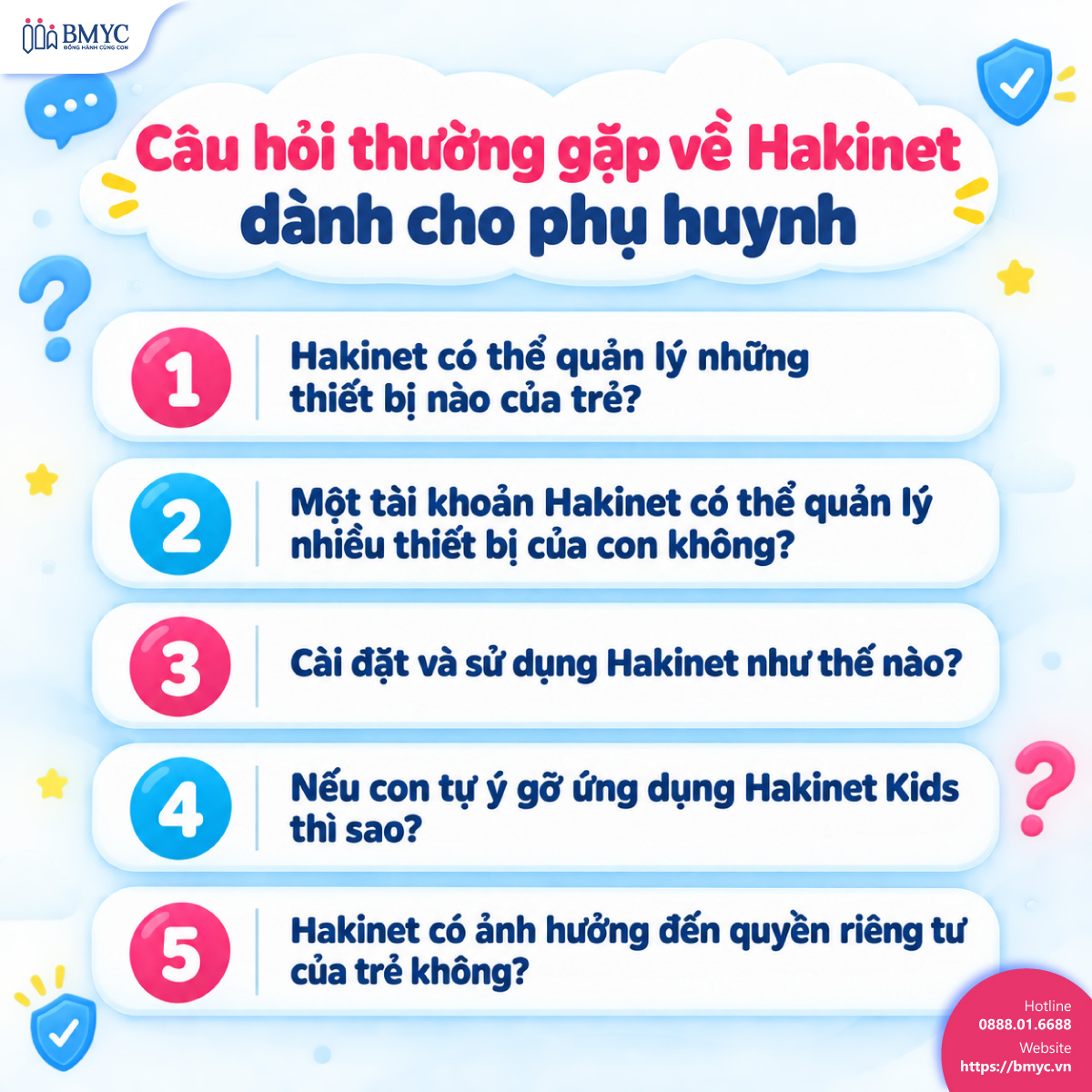 Câu hỏi thường gặp về Hakinet dành cho phụ huynh