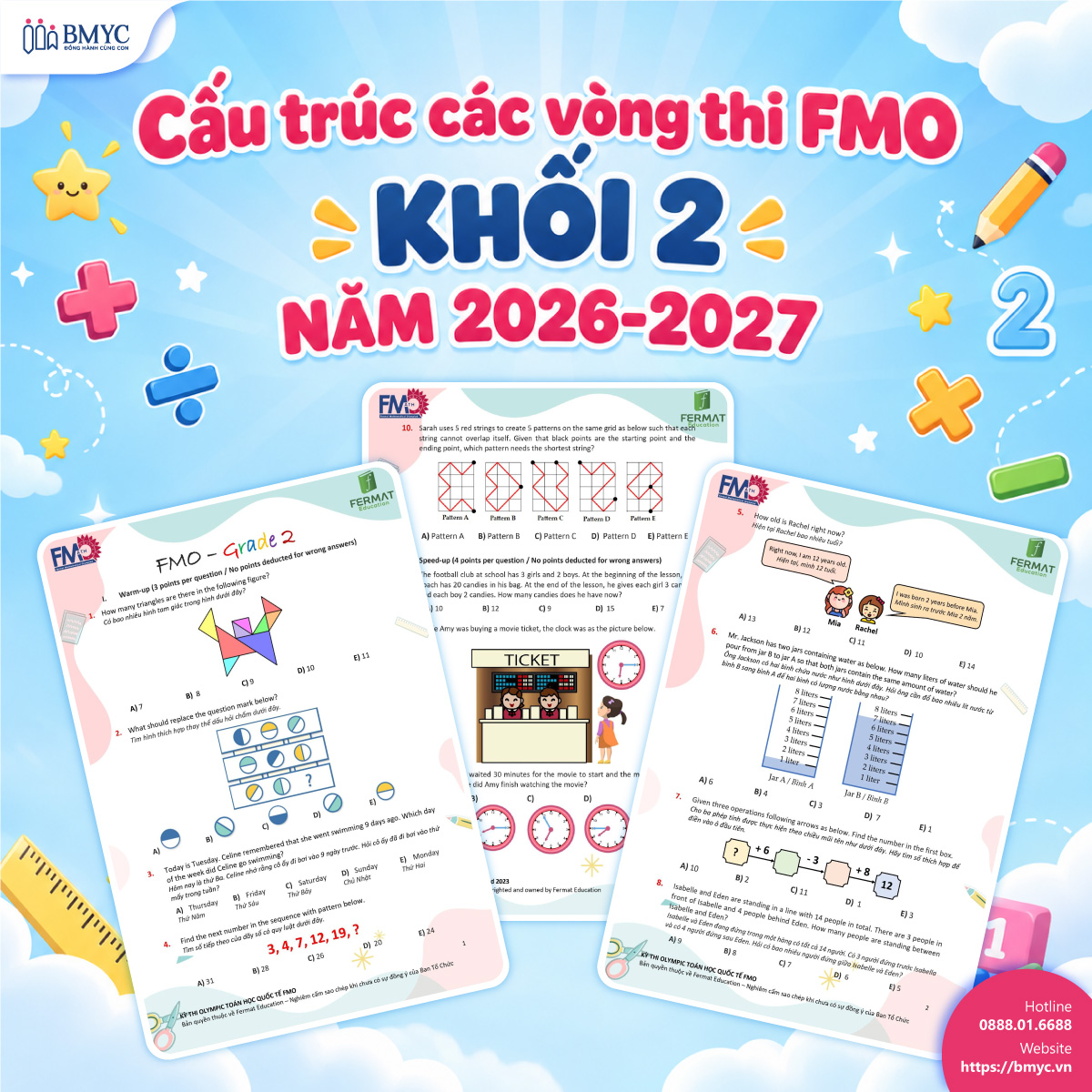 Cấu trúc các vòng thi FMO khối 2 năm 2026-2027