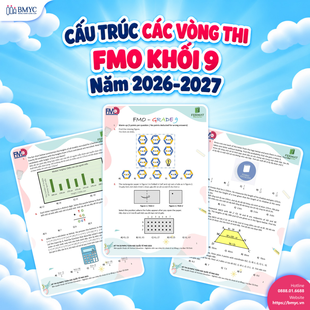 Cấu trúc các vòng thi FMO khối 9 năm 2026-2027