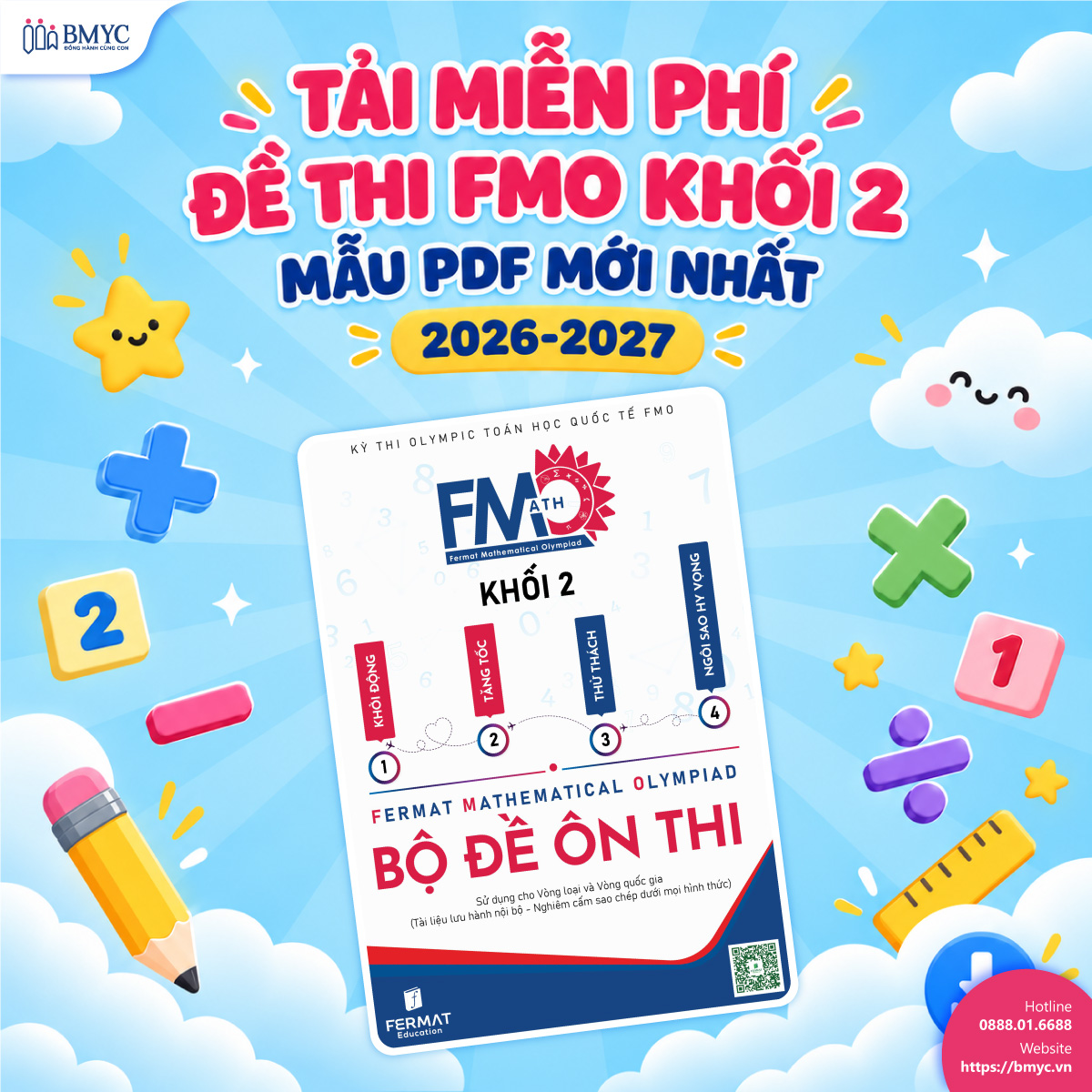 Tải miễn phí đề thi FMO khối 2 mẫu PDF mới nhất 2026-2027