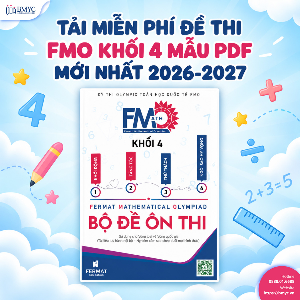 Tải miễn phí đề thi FMO khối 4 mẫu PDF mới nhất 2026-2027