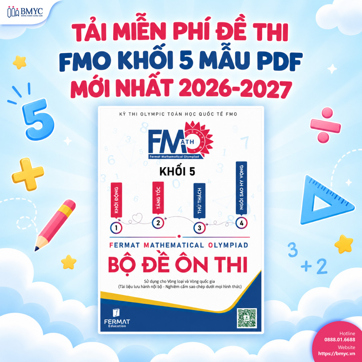Tải miễn phí đề thi FMO khối 5 mẫu PDF mới nhất 2026-2027