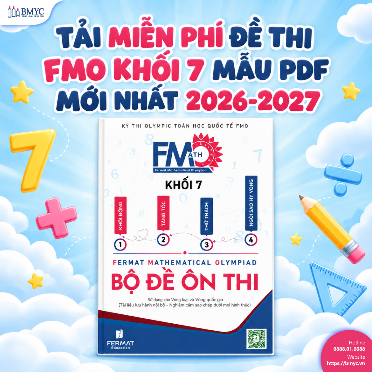Tải miễn phí đề thi FMO khối 7 mẫu PDF mới nhất 2026-2027
