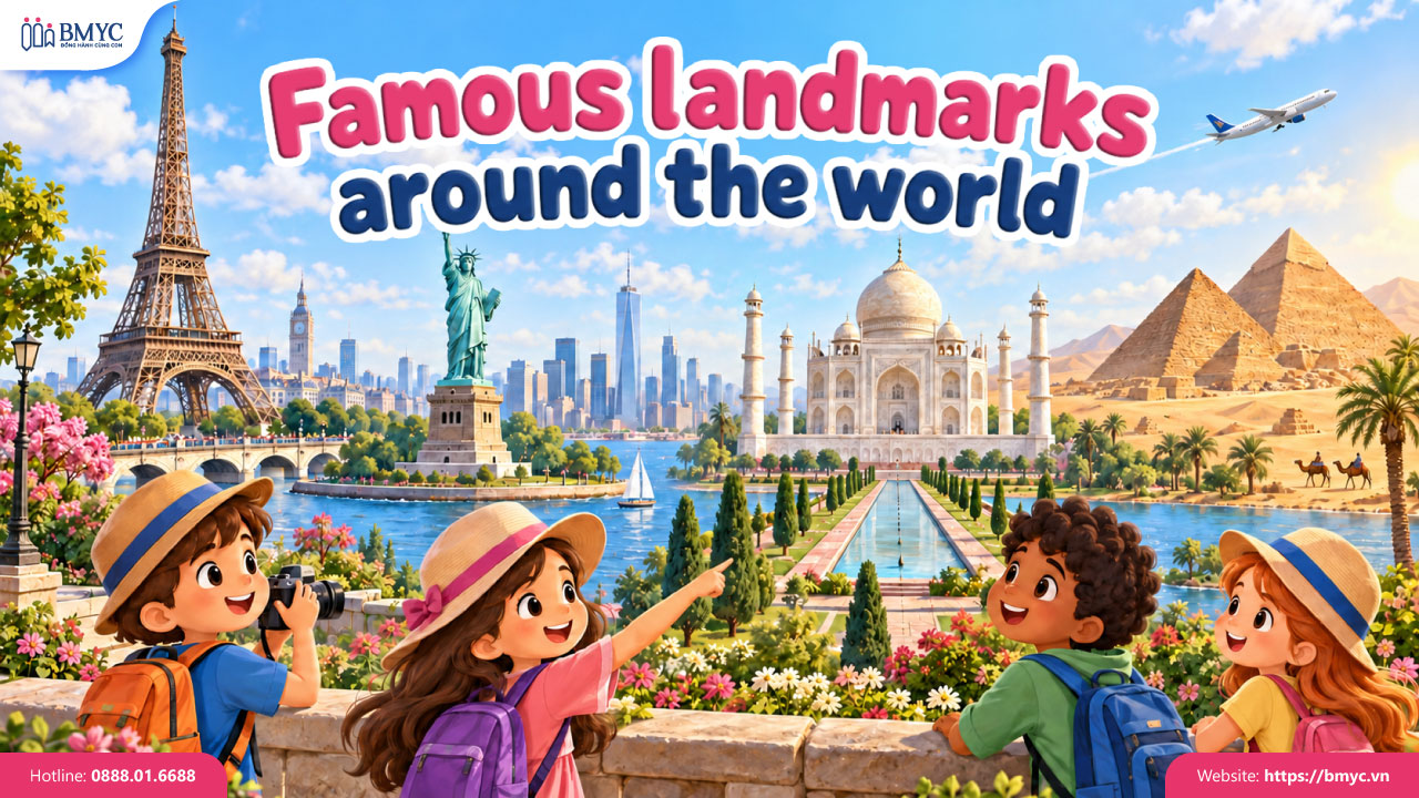 Famous landmarks around the world