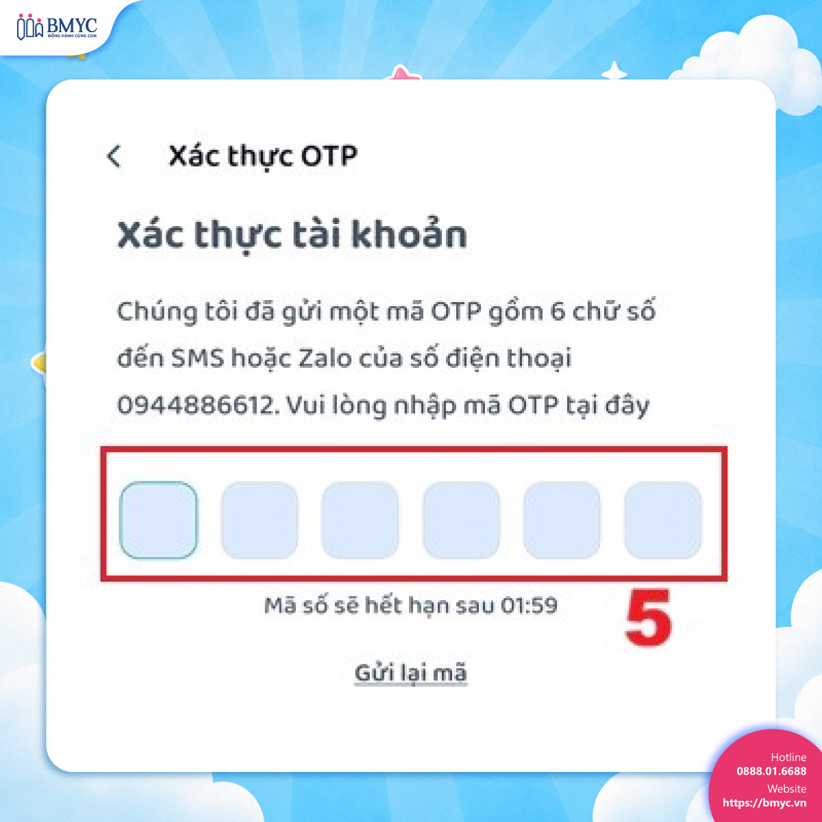 Xác thực tài khoản bằng mã OTP