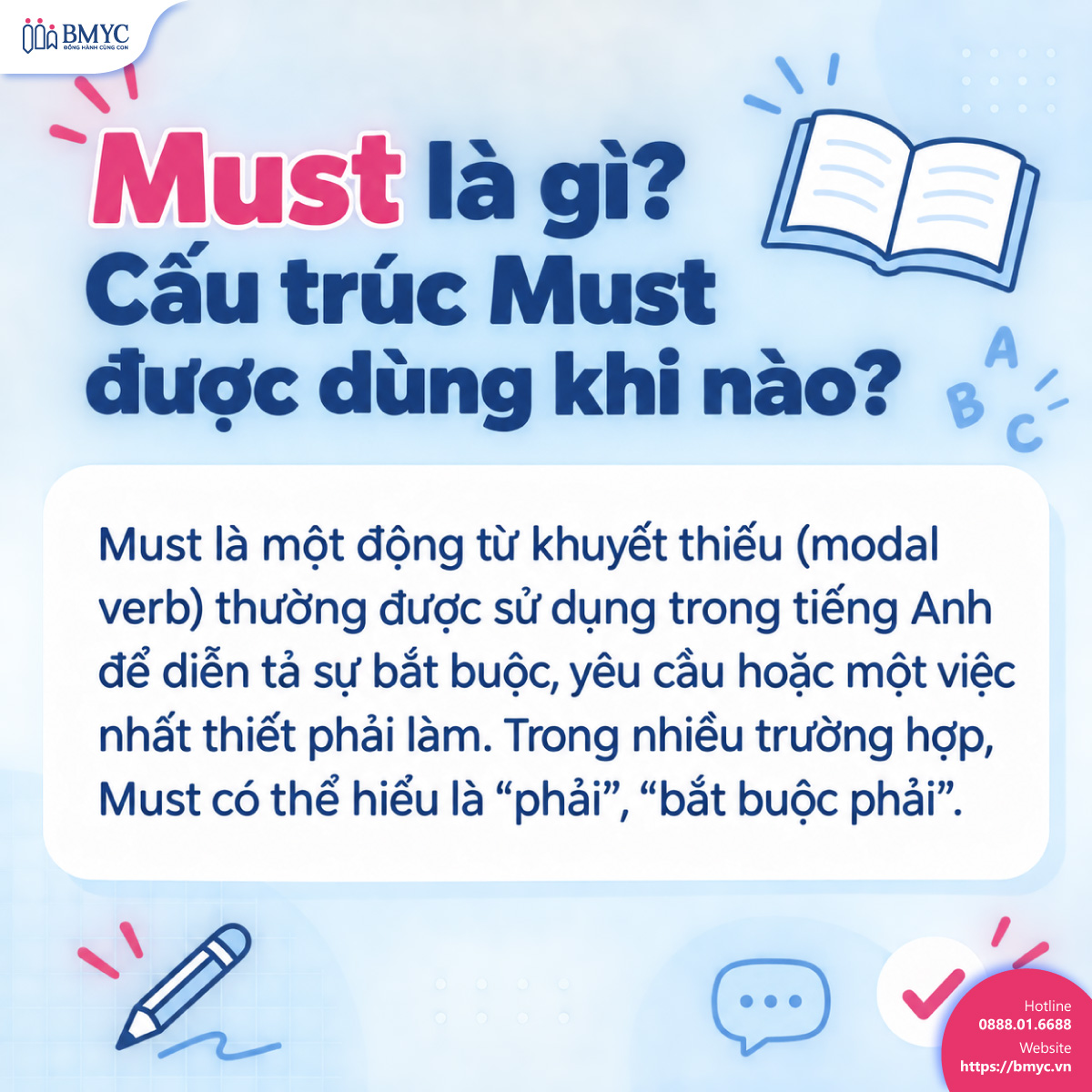 Must là gì? Cấu trúc Must được dùng khi nào?