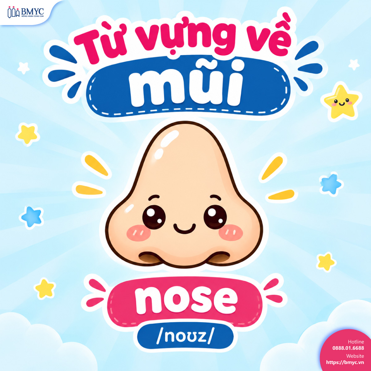Từ vựng về mũi (Nose)