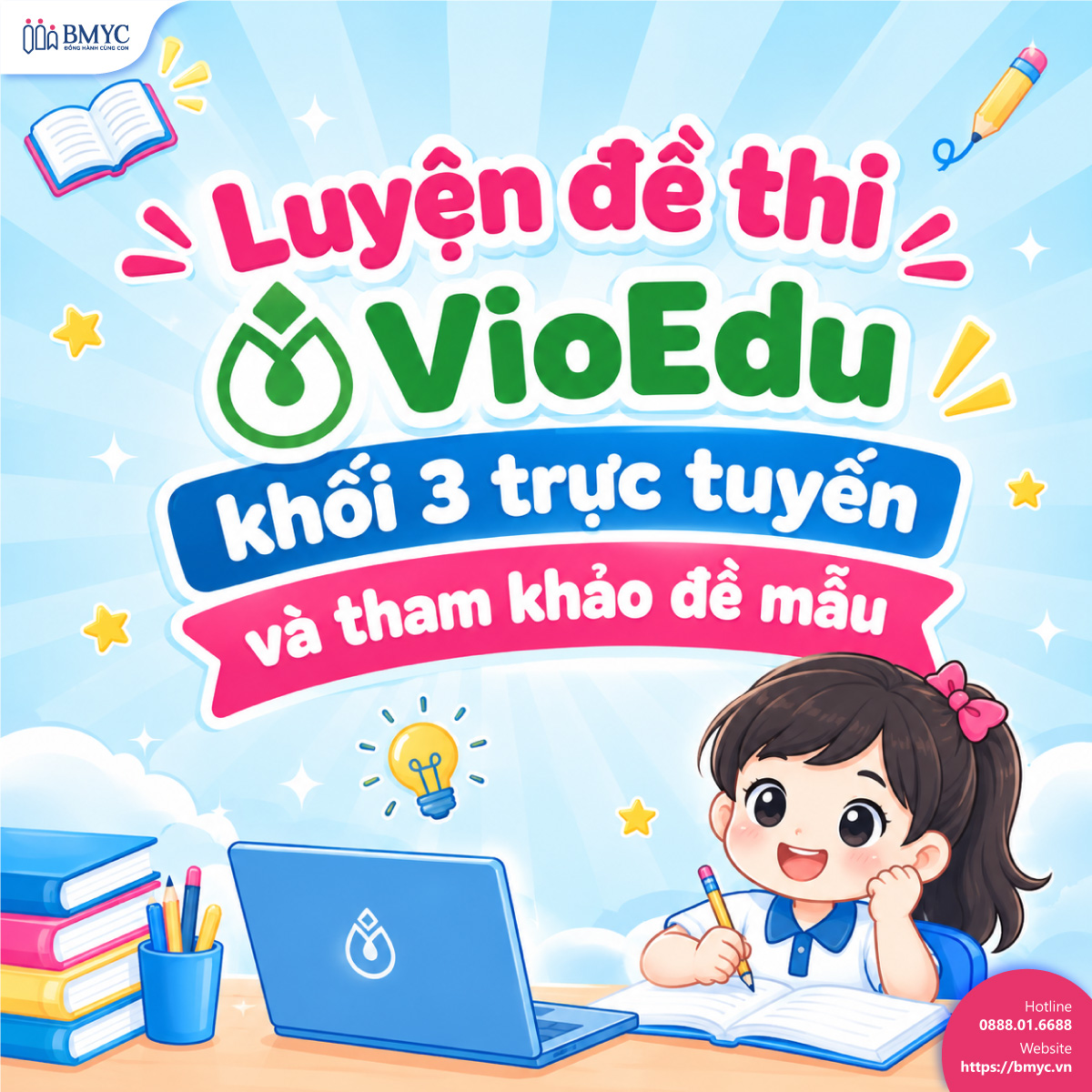 Luyện đề thi VioEdu khối 3 trực tuyến và tham khảo đề mẫu