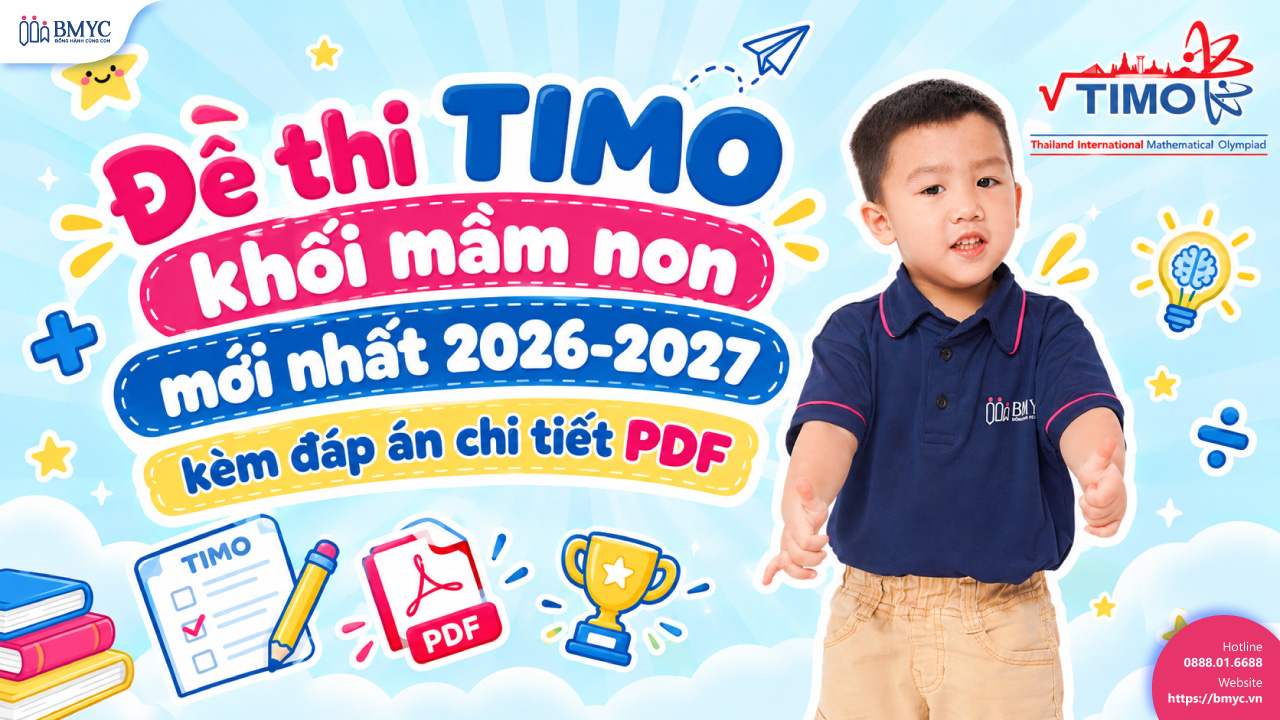 Đề thi TIMO khối mầm non mới nhất 2026-2027 kèm đáp án chi tiết PDF