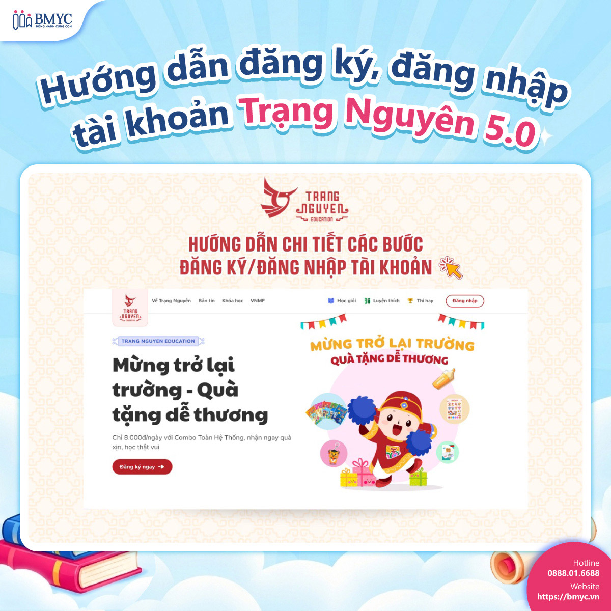 Hướng dẫn đăng ký, đăng nhập tài khoản Trạng Nguyên 5.0