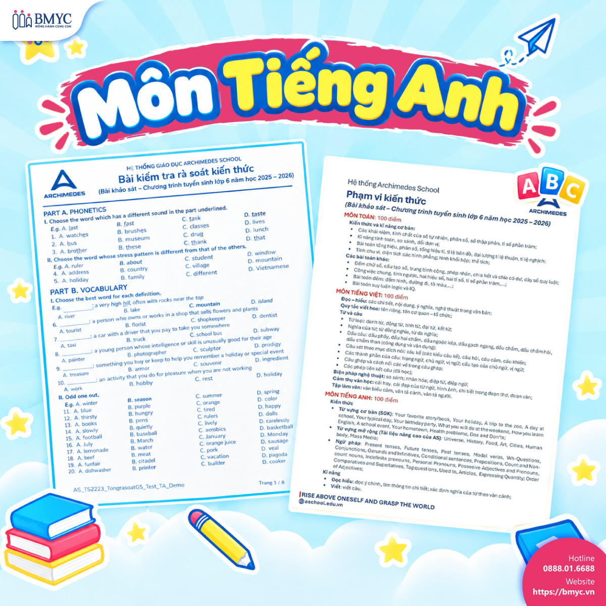 Môn Tiếng Anh